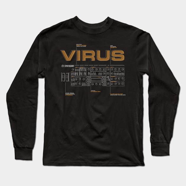 Virus Panel Long Sleeve T-Shirt by Synthshirt